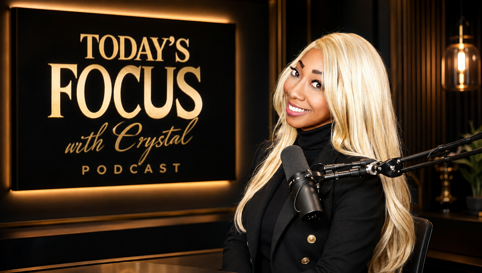 Crystal Hughes hosting Today's Focus with Crystal Podcast